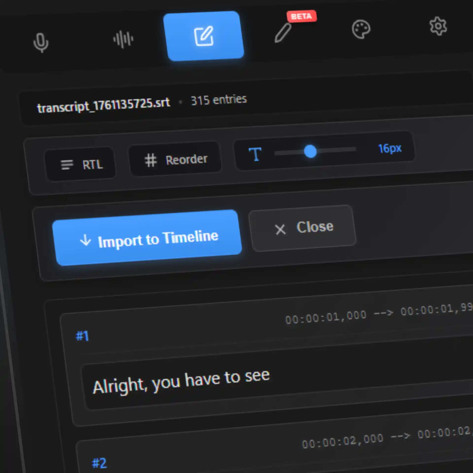 Direct Timeline Import